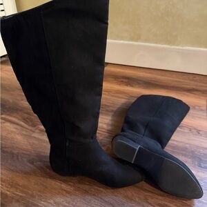 Kohl's Black Over-the-Knee Suede-Look Boots